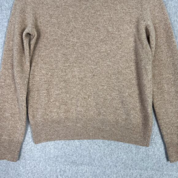 Quince Oatmeal Mongolian Cashmere Crewneck Sweater Size Medium - Picture 3 of 10